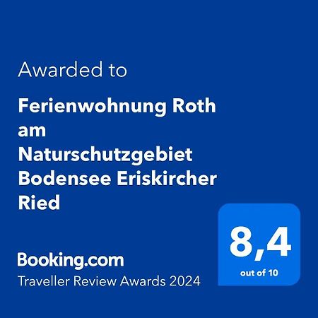 Ferienwohnung Roth Am Naturschutzgebiet Bodensee Eriskircher Ried Exterior foto